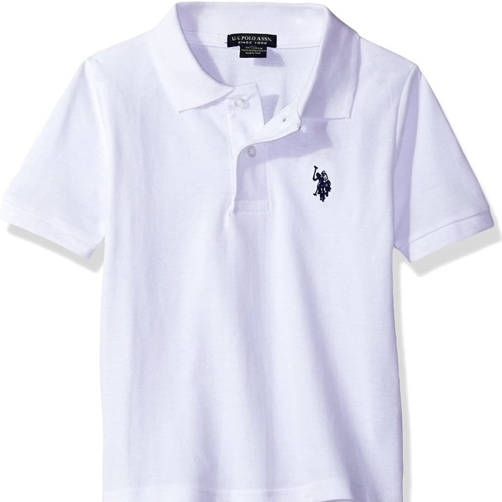 U.S. POLO ASSN. Men's Solid Polo Shirt - White - 100% Cotton